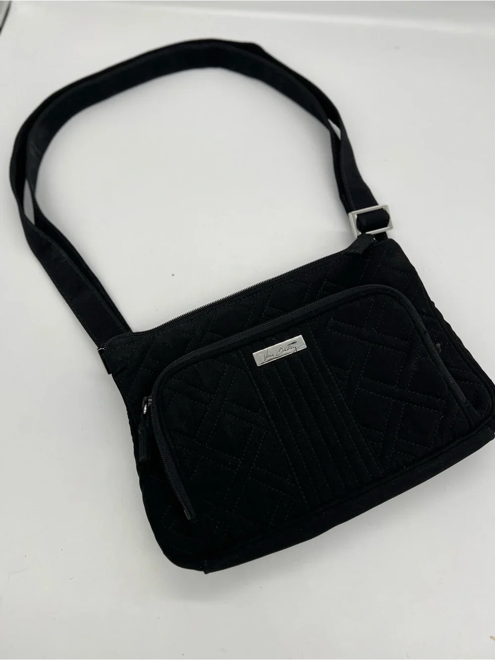 Vera Bradley Black Quilted Crossbody Shoulder Bag